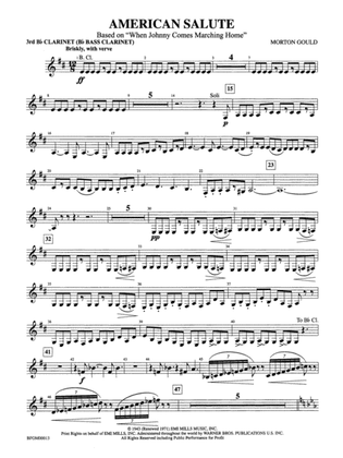 American Salute: 3rd B-flat Clarinet