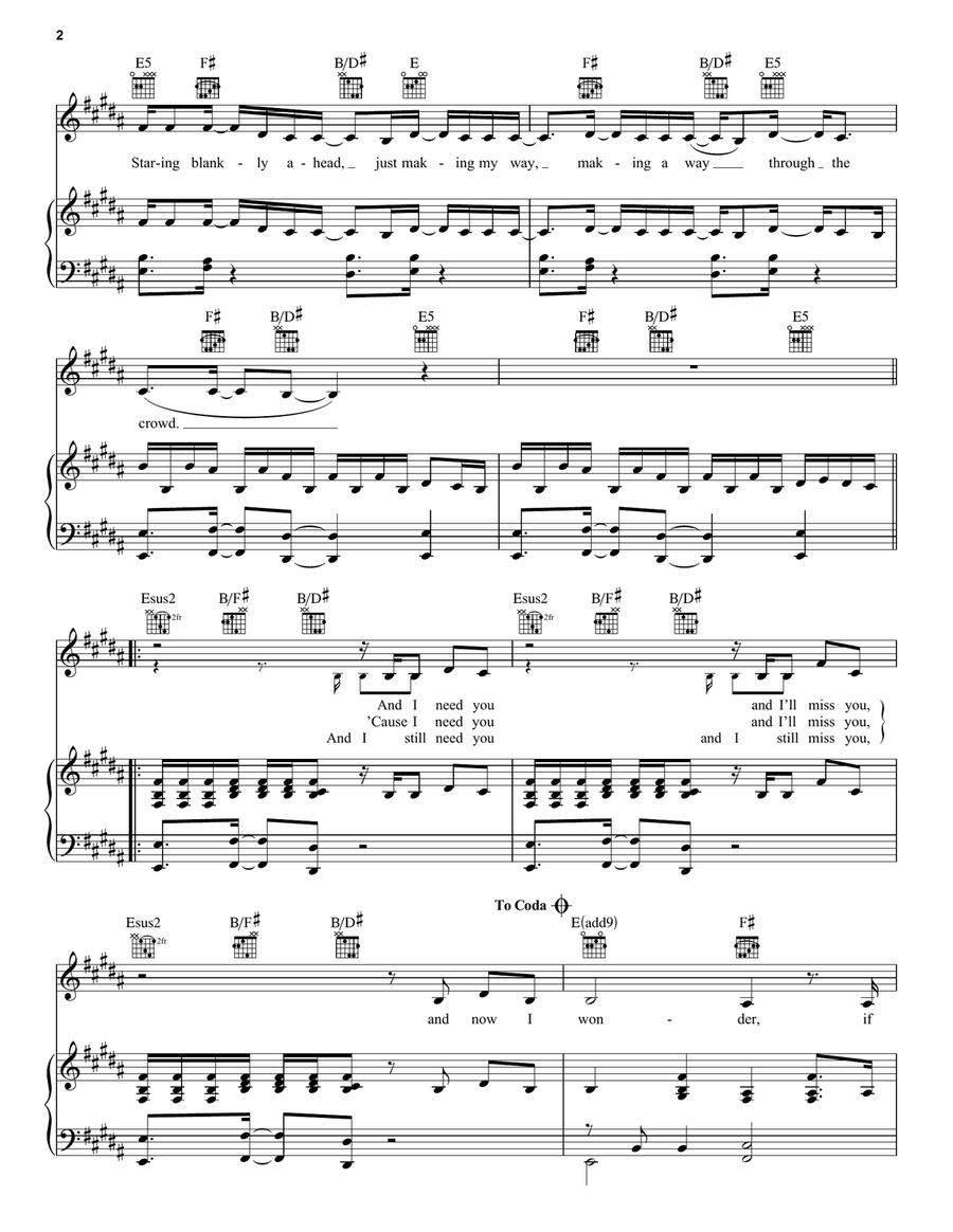 A Thousand Miles Acoustic Guitar scores gallery preview page 2