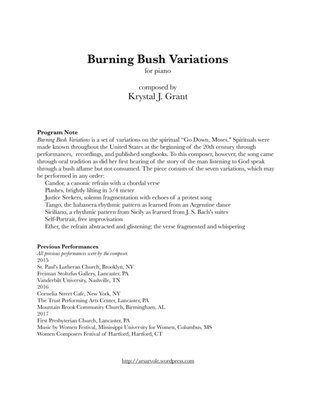 Burning Bush Variations