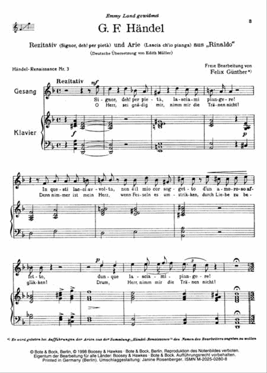 Lascia Ch'io Pianga Voice scores gallery preview page 2