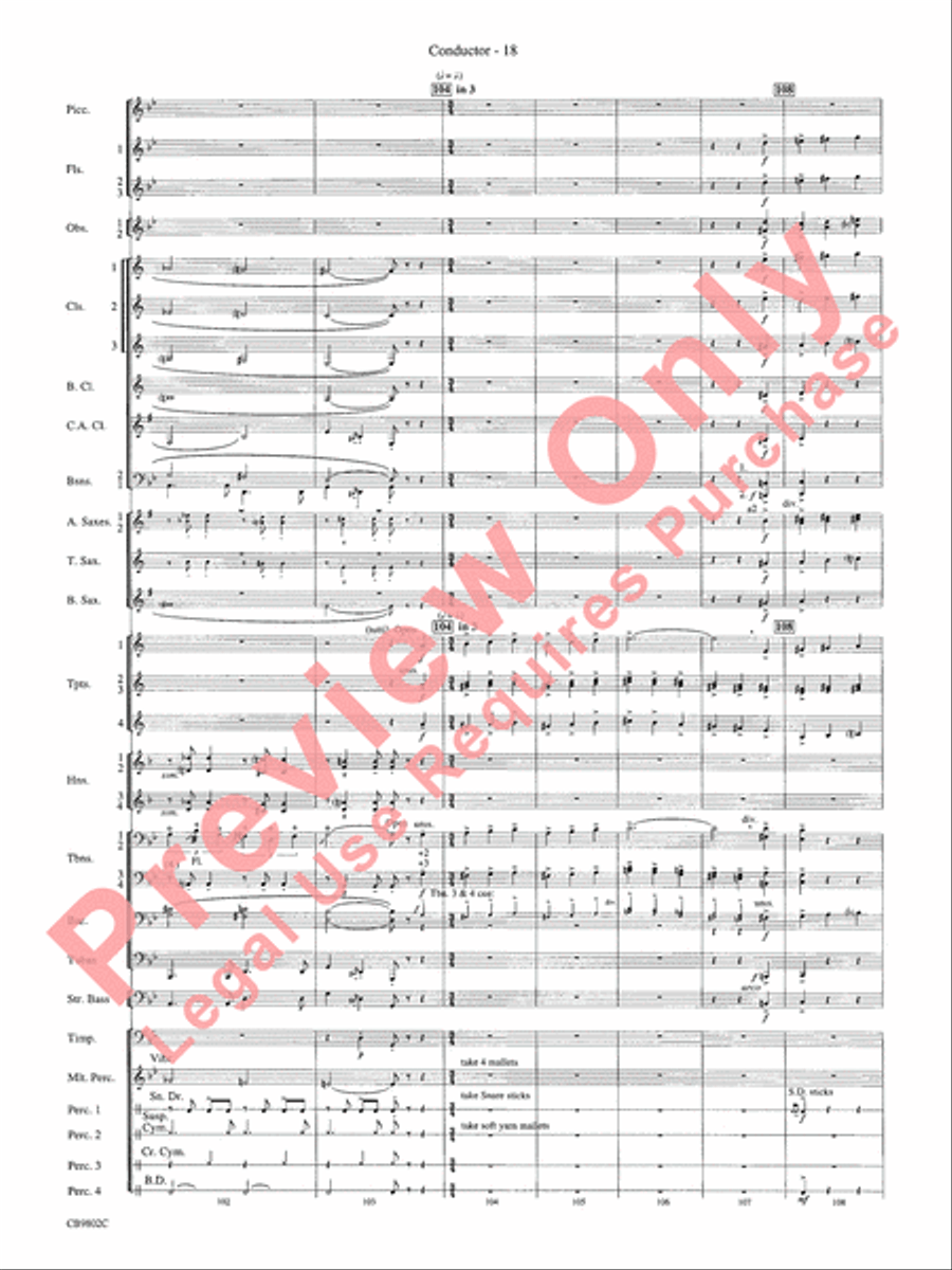 Porgy and Bess Concert Band scores gallery preview page 20