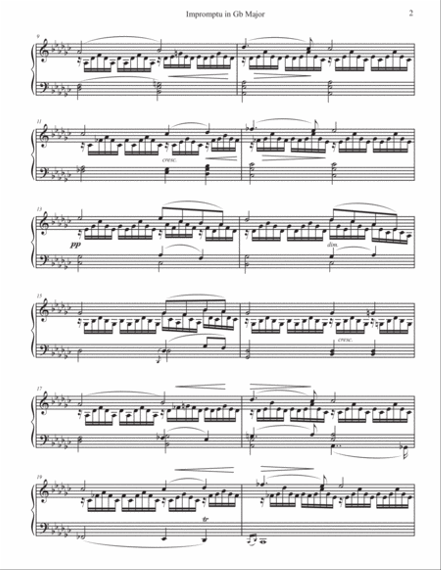 Impromptu No.3 in Gb Major - Franz Schubert - Piano Solo Piano Solo scores gallery preview page 5