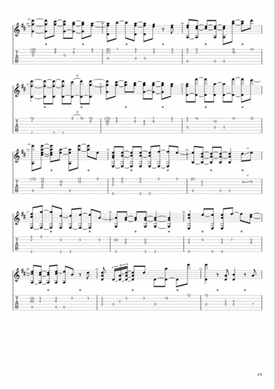 Smoke Rings In The Dark Guitar Tablature scores gallery preview page 4