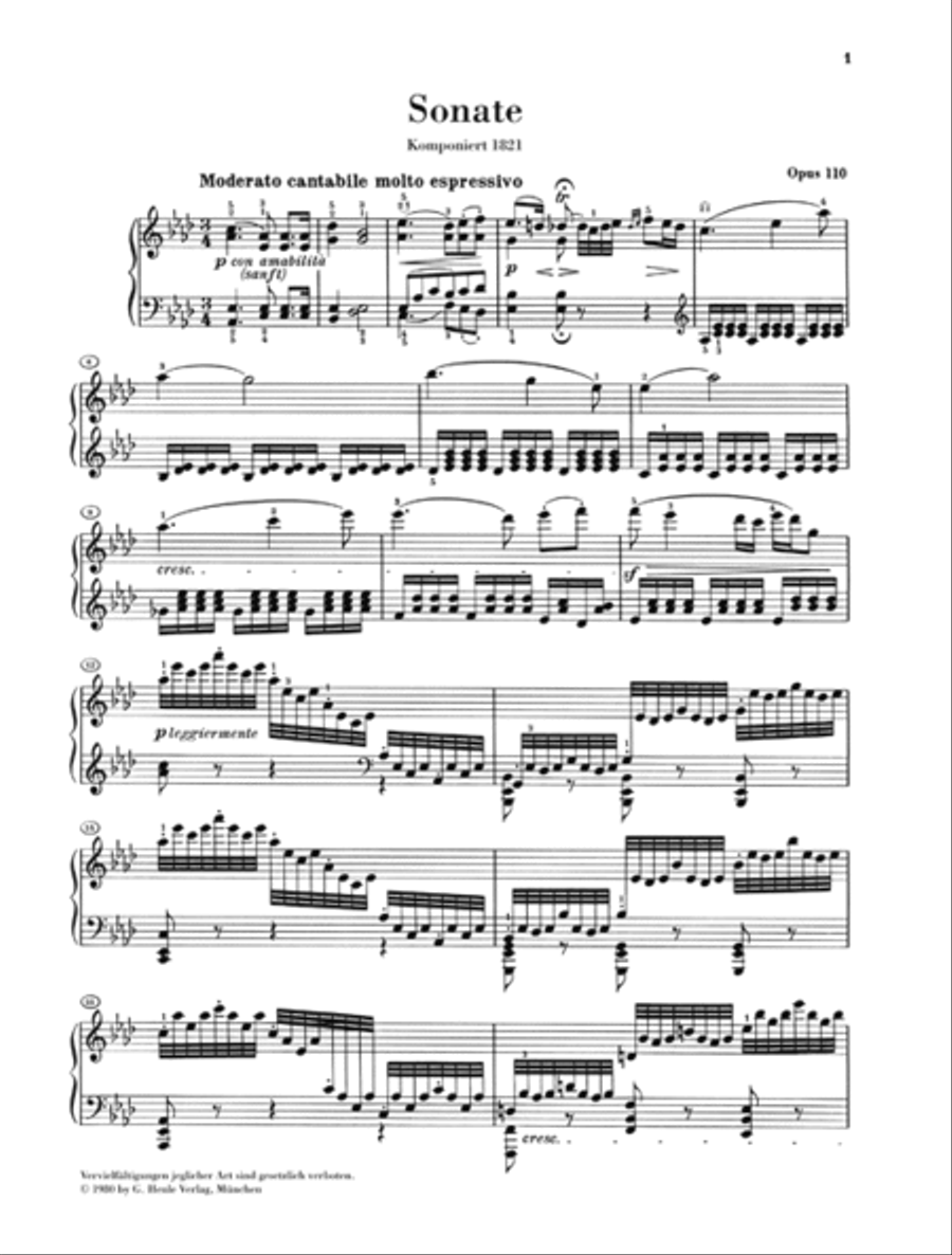 Piano Sonata No. 31 in A Flat Major Op. 110