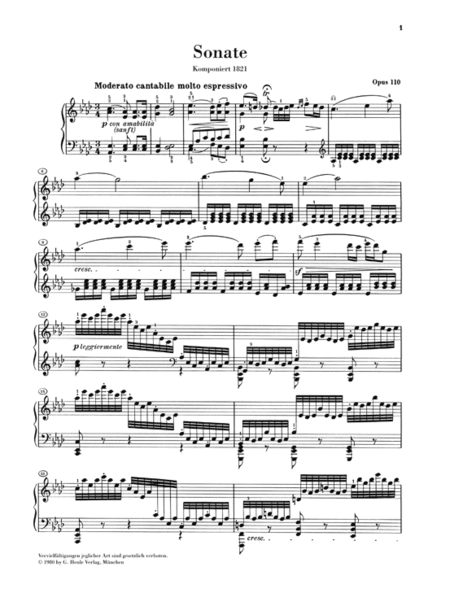 Piano Sonata No. 31 in A Flat Major Op. 110