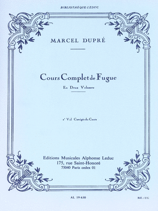 Book cover for Complete Study of the Fugue – Volume 2
