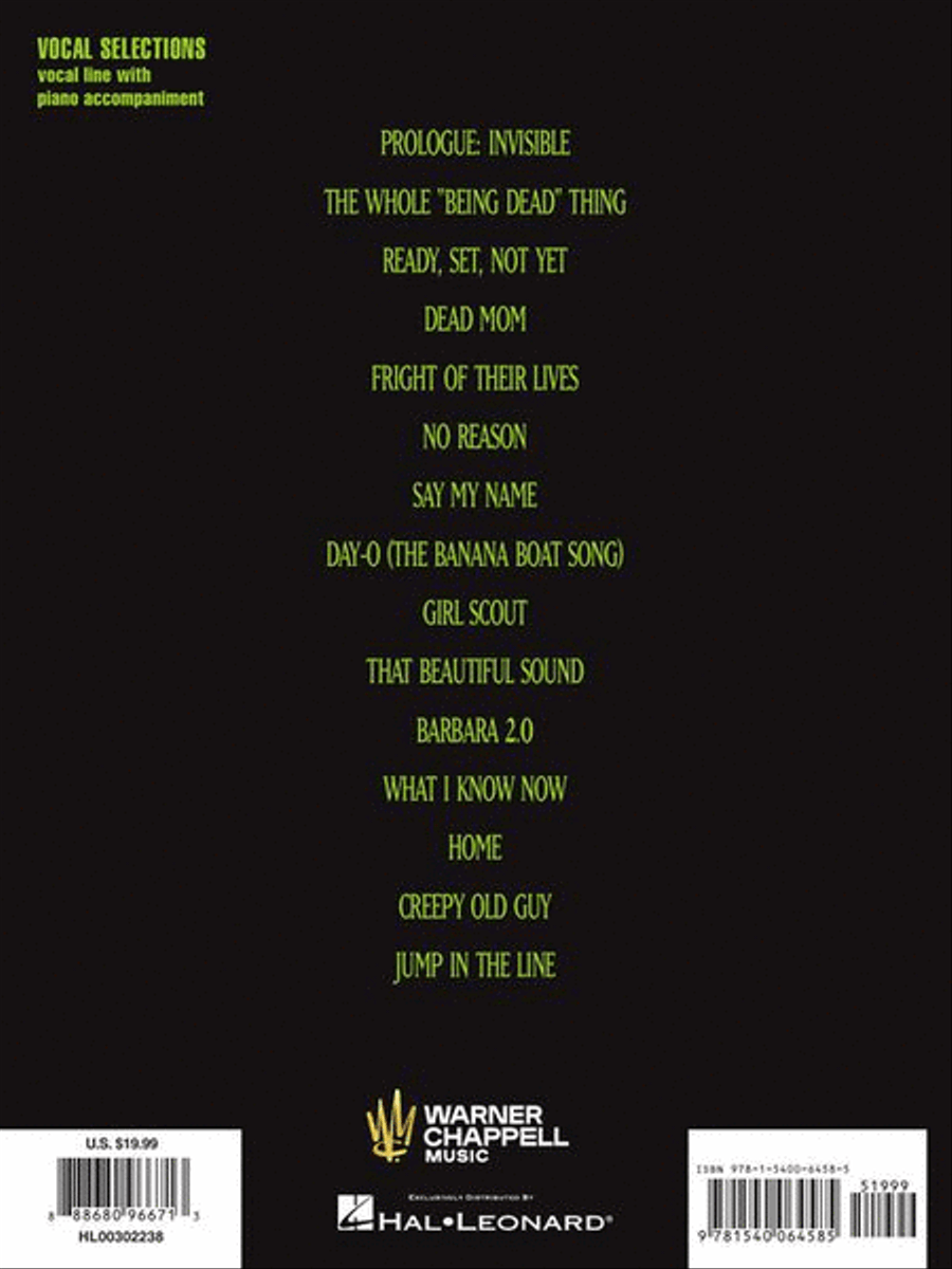 Beetlejuice Piano, Vocal scores gallery preview page 8