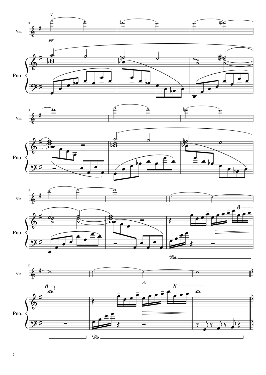 I Had A Farm In Africa (main Title) Violin Solo scores gallery preview page 2