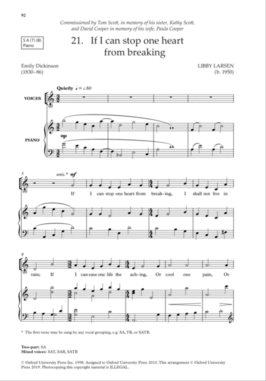 The Oxford Book of Flexible Choral Songs Unison Choir scores gallery preview page 12