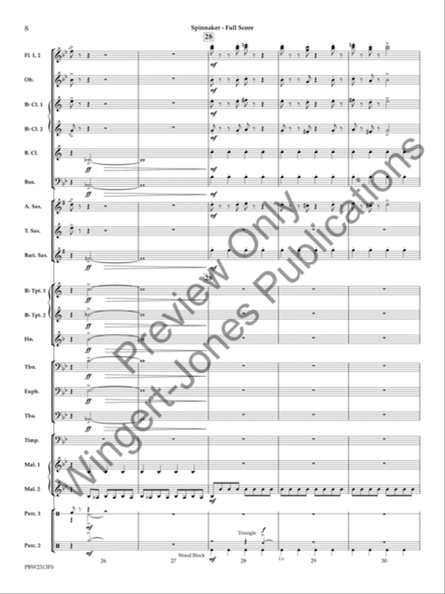 Spinnaker (Score) Concert Band scores gallery preview page 9