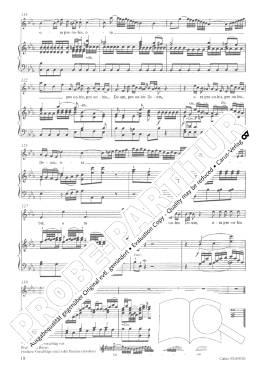 Regina coeli in B-Flat Major, K. 127 4-Part scores gallery preview page 23