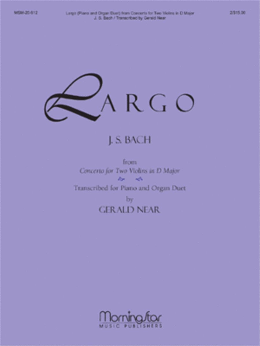 Largo (from Concerto for Two Violins in D Minor) Violin scores gallery preview page 1