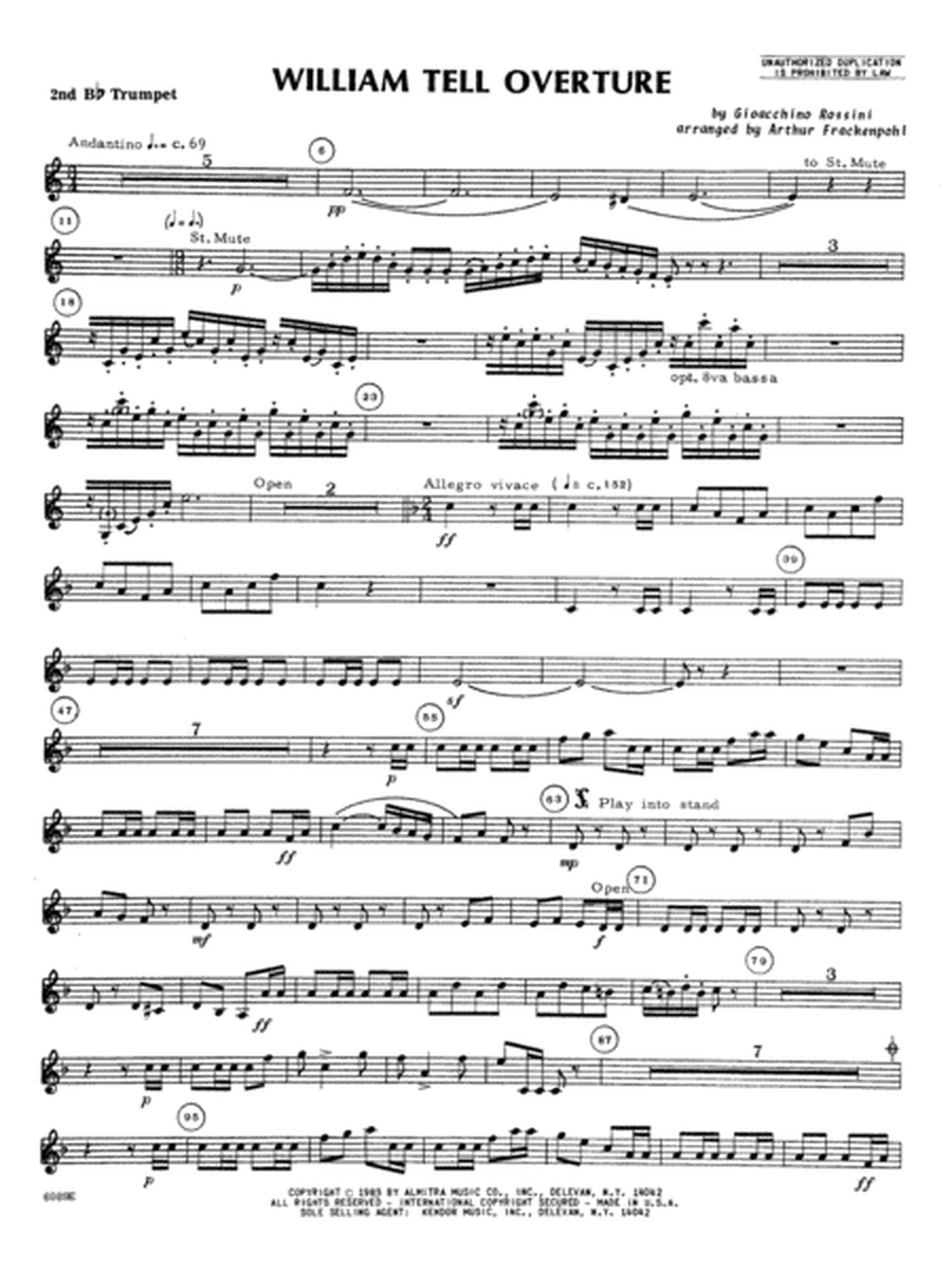 William Tell Overture - 2nd Bb Trumpet