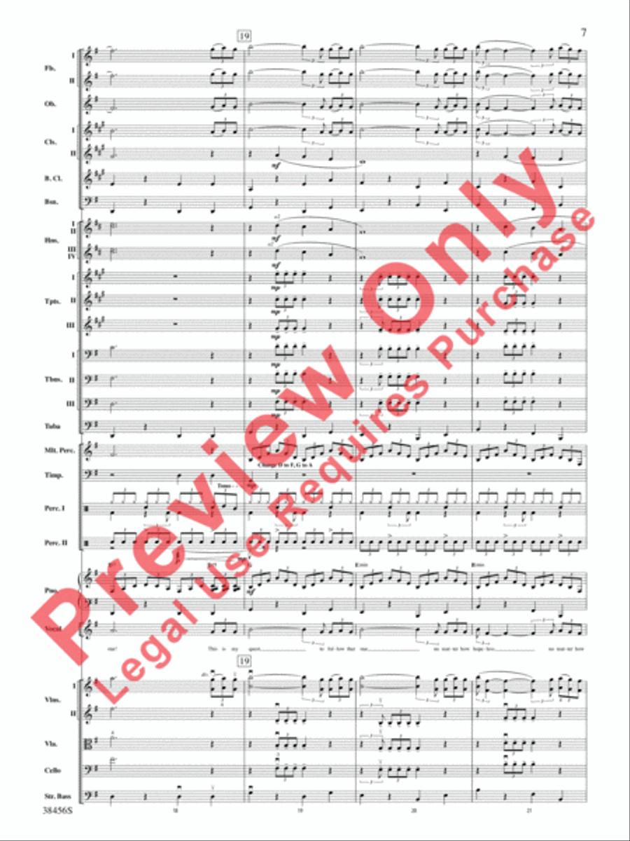 The Impossible Dream (from Man of La Mancha) Full Orchestra scores gallery preview page 8