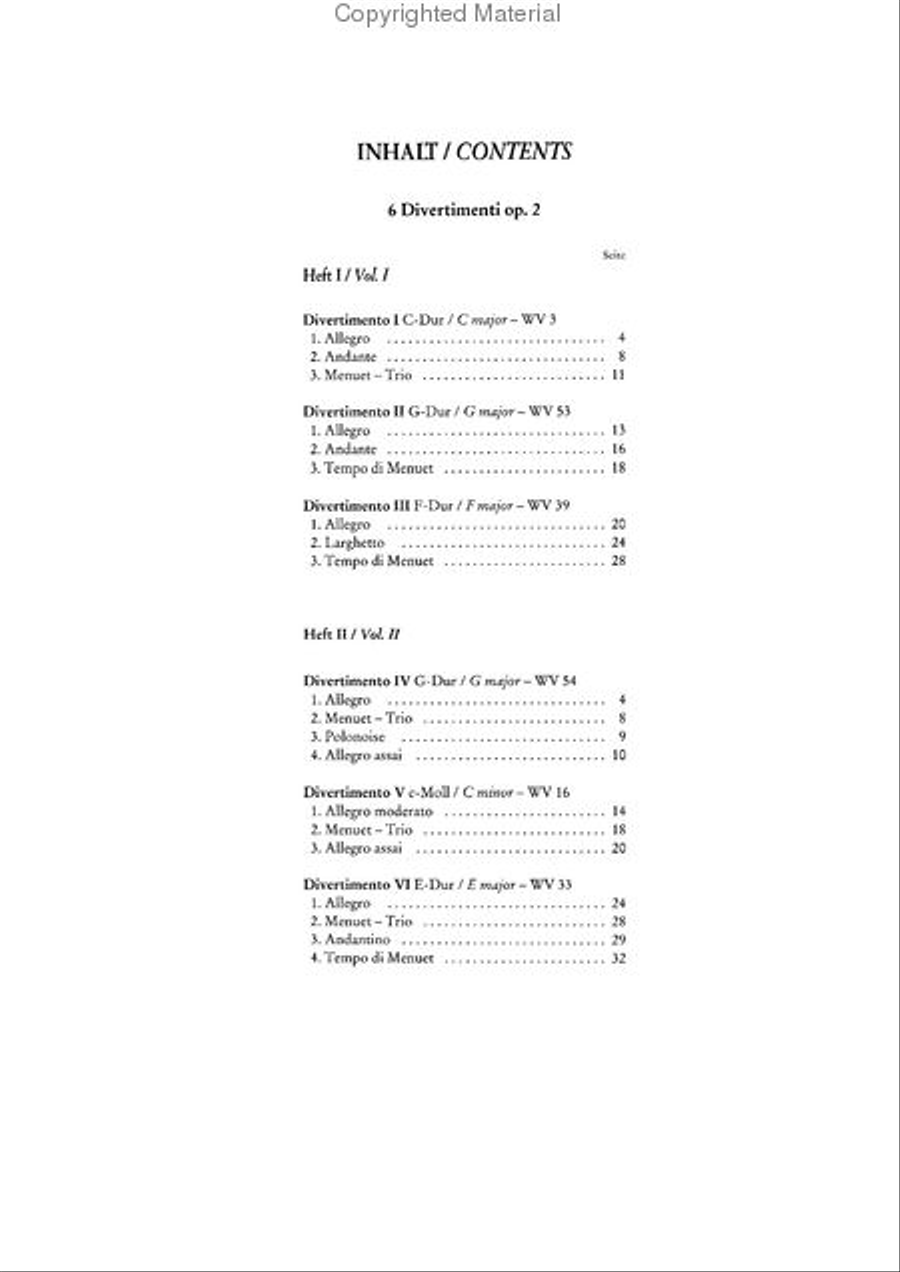 6 Divertimenti op. 2 Band 2