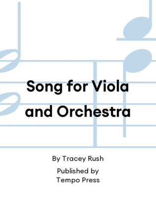 Book cover for Song for Viola and Orchestra