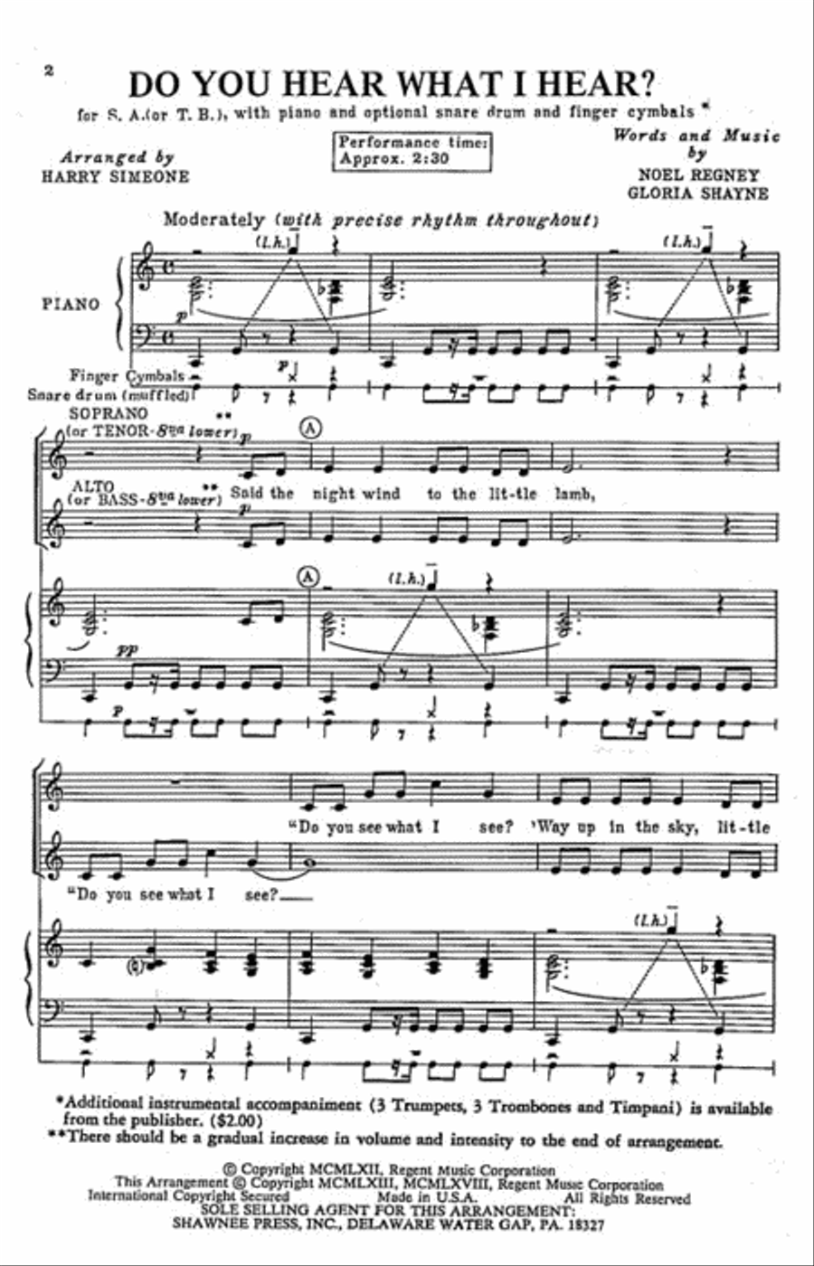 Do You Hear What I Hear? 2-Part scores gallery preview page 2