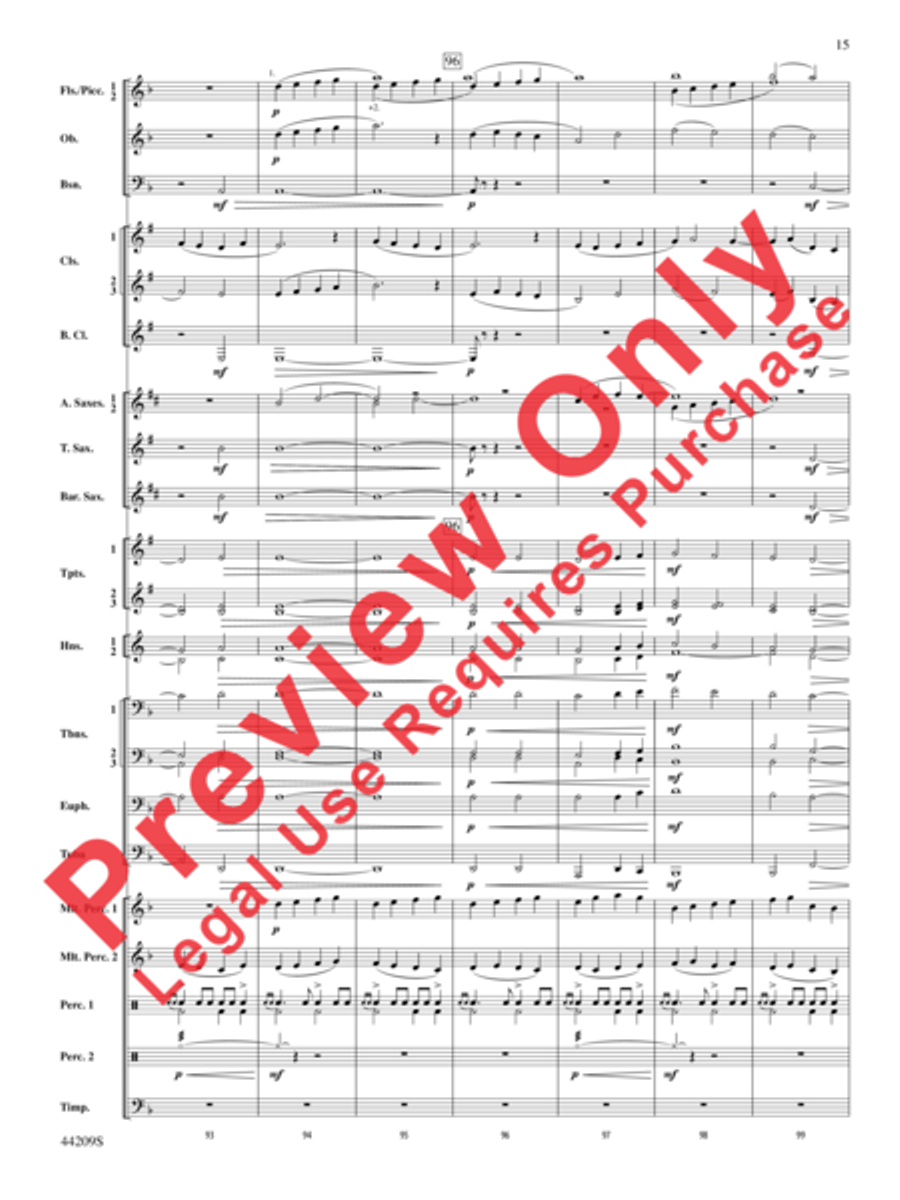Gaudete Concert Band scores gallery preview page 16