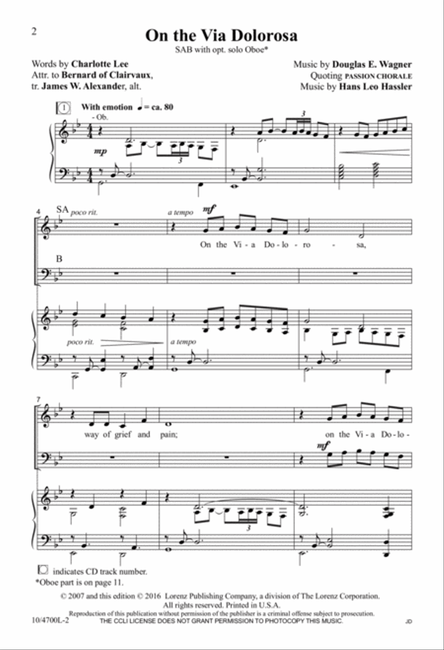 On the Via Dolorosa 3-Part scores gallery preview page 2