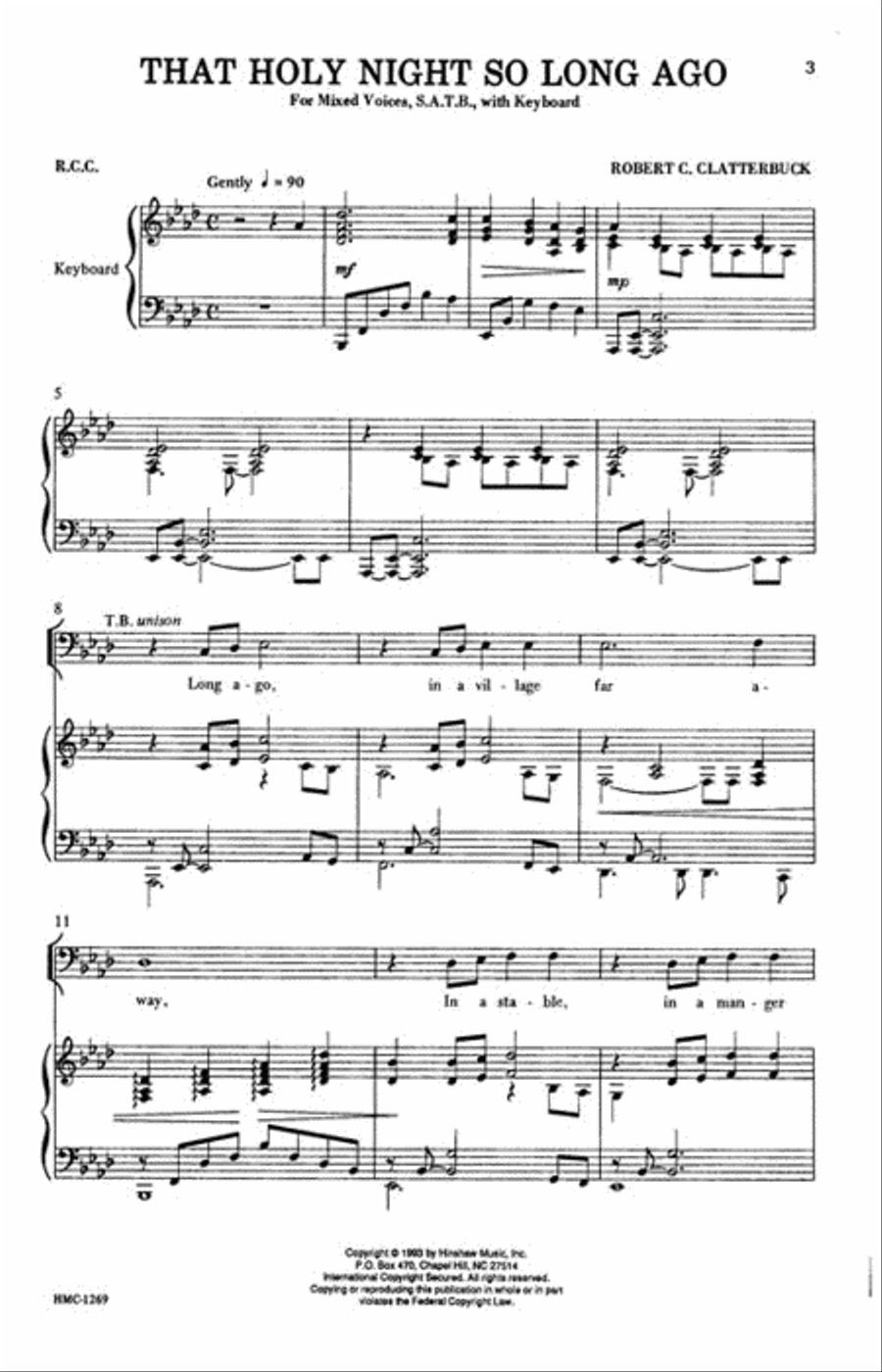 That Holy Night So Long Ago 4-Part scores gallery preview page 2