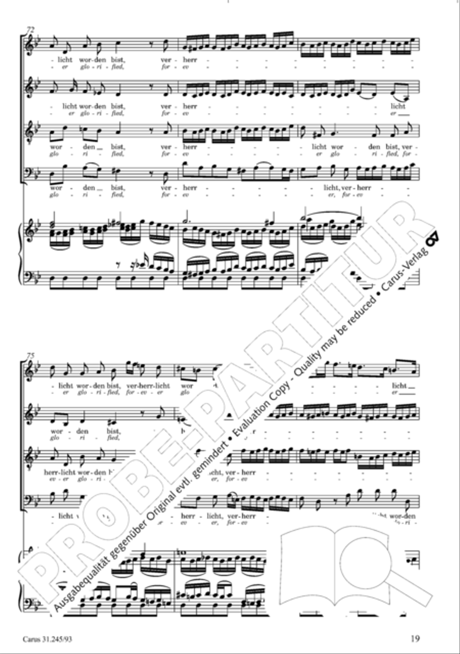 St. John Passion (Johannes-Passion) 4-Part scores gallery preview page 20