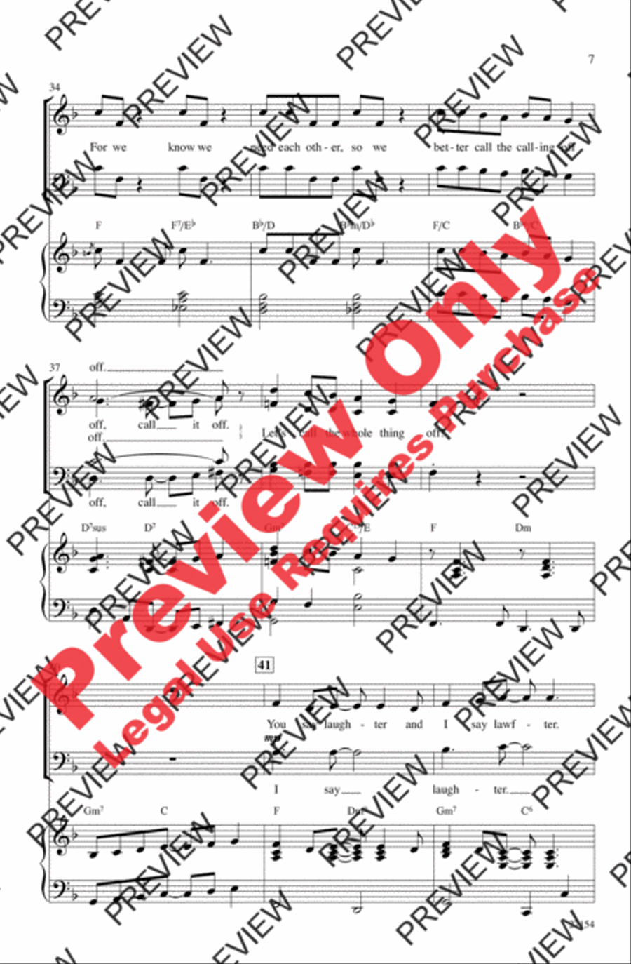 Let's Call the Whole Thing Off 4-Part scores gallery preview page 6