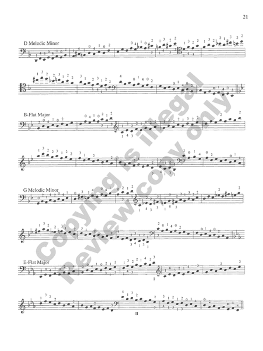 The Galamian Scale System for Violoncello String Methods scores gallery preview page 13