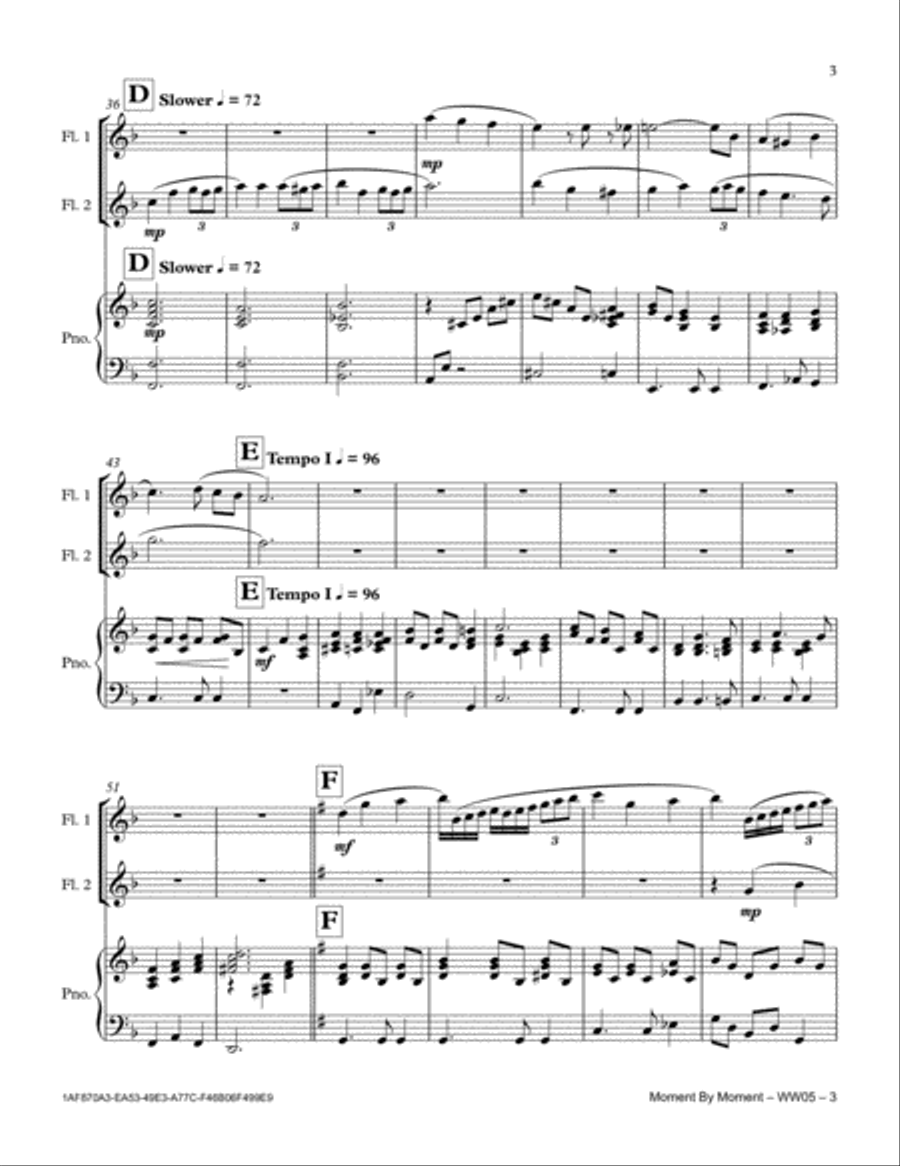 Moment By Moment Moment By Moment Woodwind Duet scores gallery preview page 3