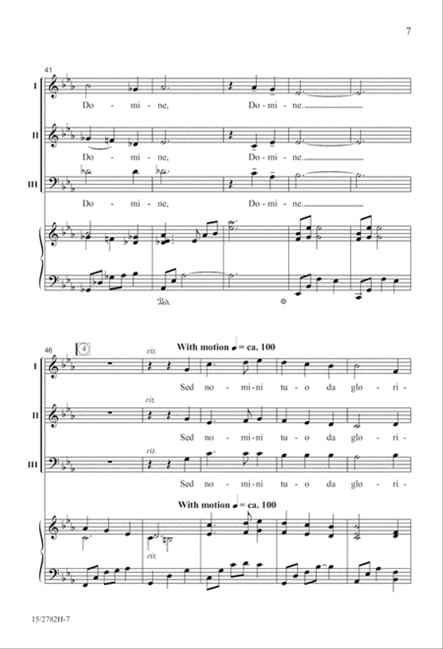 Non Nobis, Domine 3-Part scores gallery preview page 7