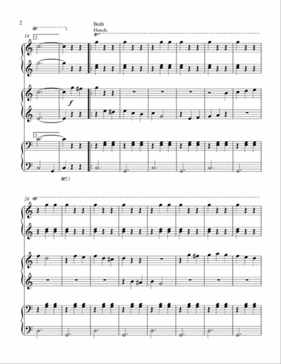 Mexican Hat Dance (1 piano, 6 hands trio) Piano Trio scores gallery preview page 3