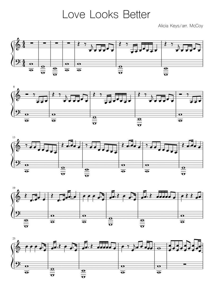 Love Looks Better Love Looks Better Piano Solo scores gallery preview page 1