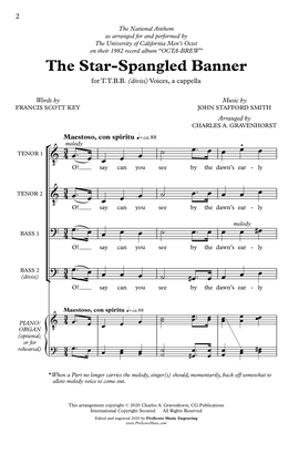 The Star-Spangled Banner – TTBB, a cappella