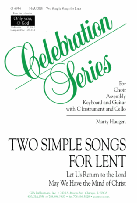 Two Simple Songs for Lent - Instrument Parts