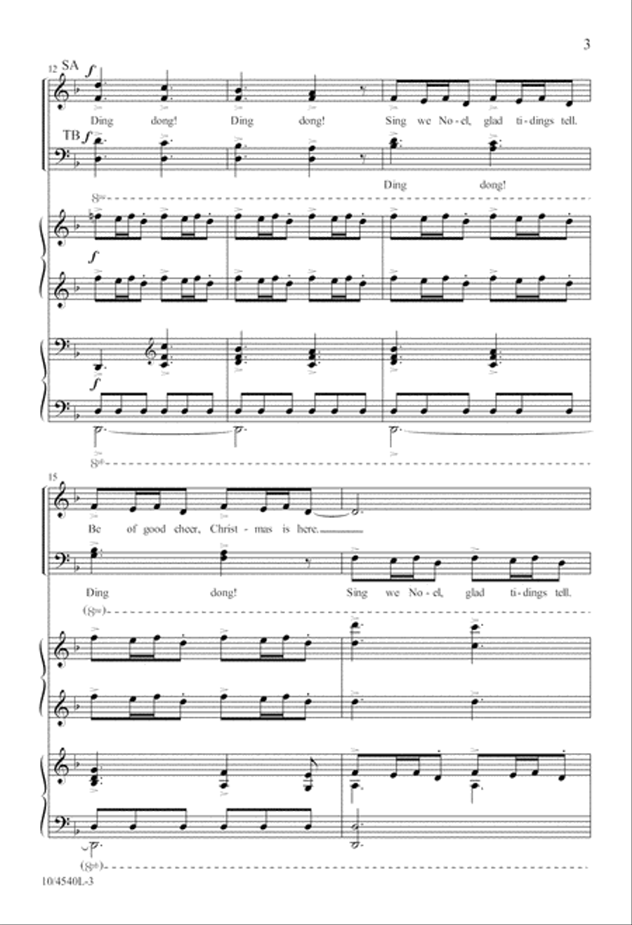 Bell Carol 4-Part scores gallery preview page 4