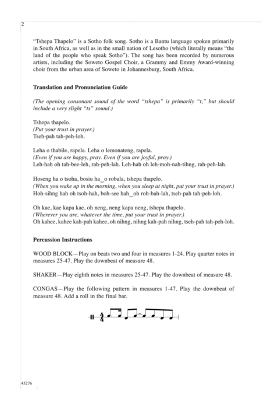 Tshepa Thapelo A Cappella scores gallery preview page 1