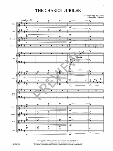 The Chariot Jubilee - Full Score and Parts