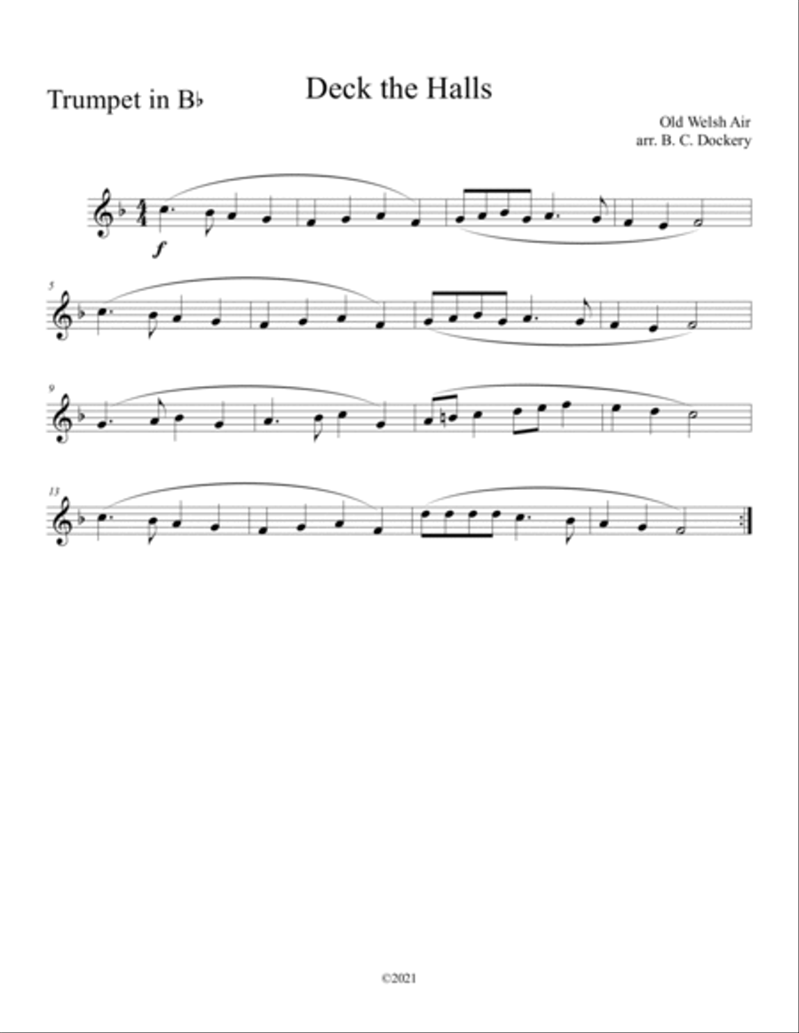 10 Christmas Duets for Trumpet and Trombone with Piano Accompaniment (Vol. 2) Brass Duet scores gallery preview page 5