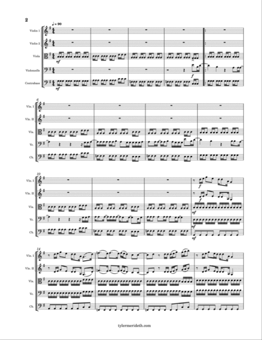 Wasted Time String Orchestra scores gallery preview page 2