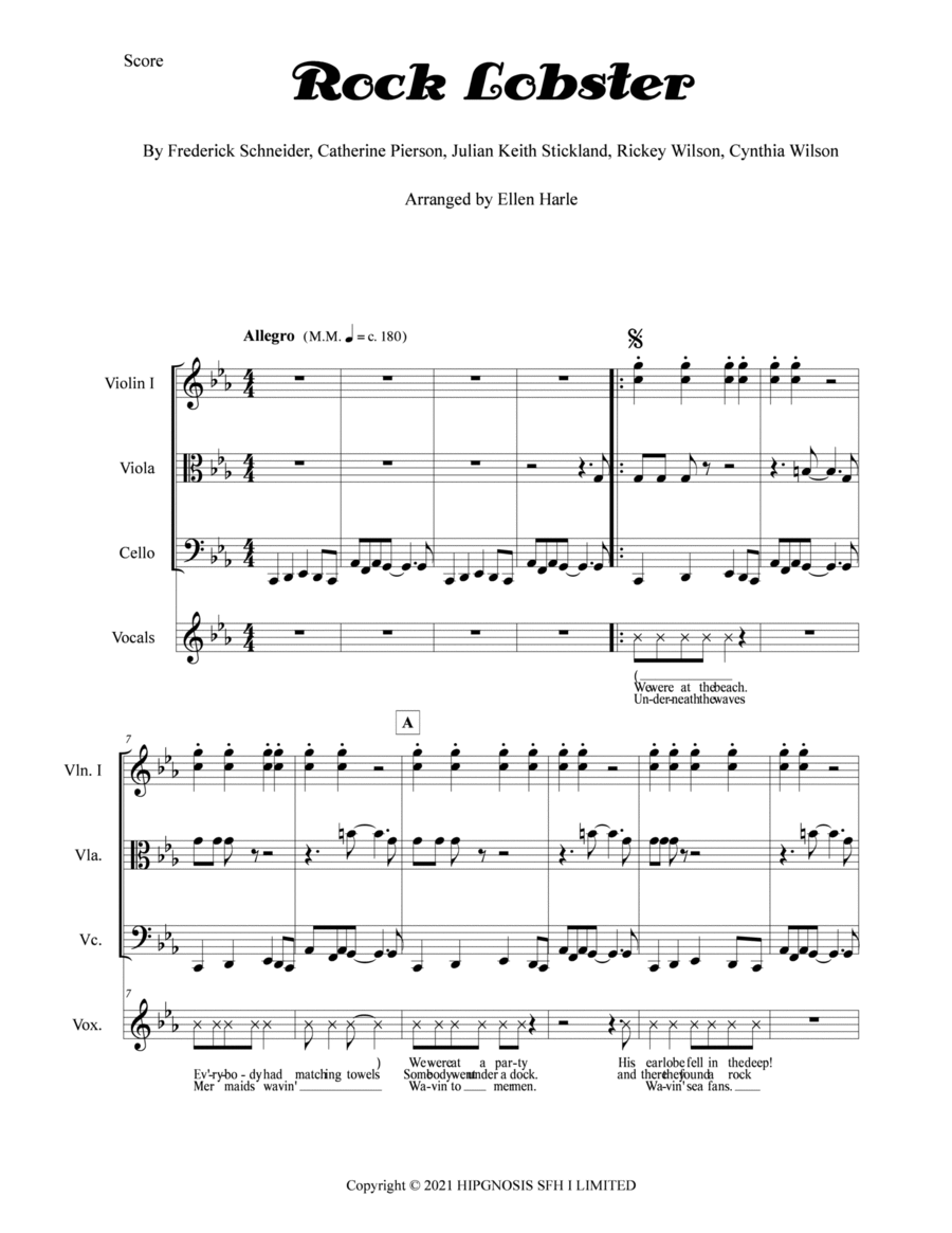 Rock Lobster String Trio scores gallery preview page 1