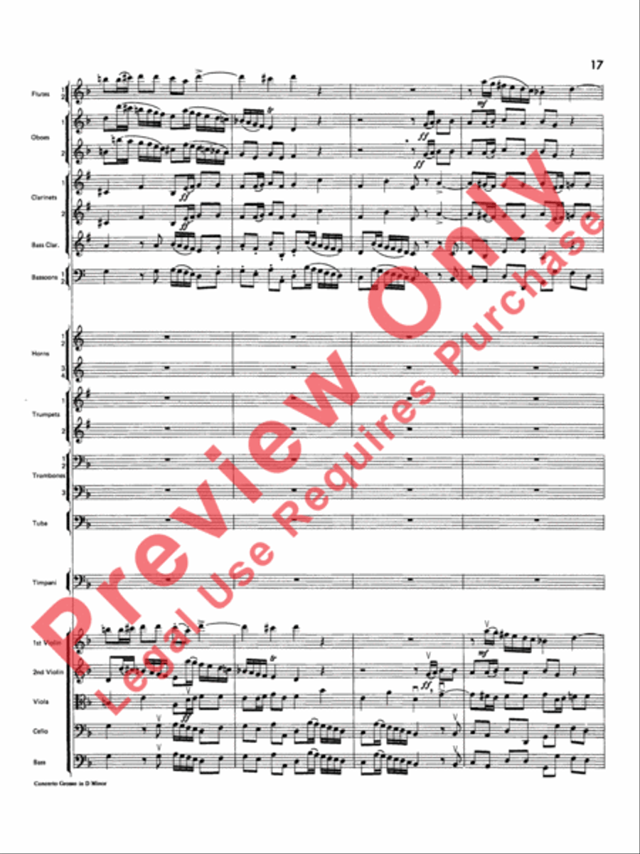 Concerto Grosso in D Minor Full Orchestra scores gallery preview page 18