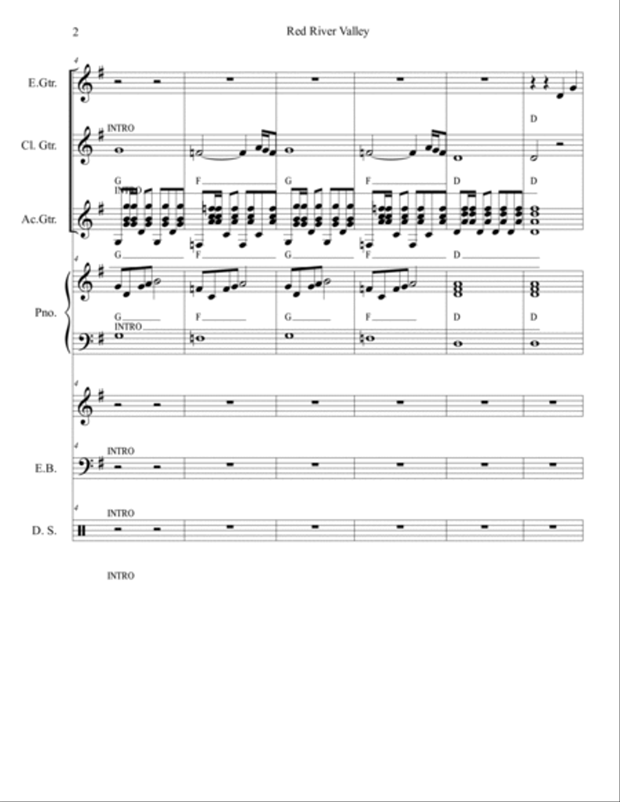 Red River Valley Large Ensemble scores gallery preview page 2