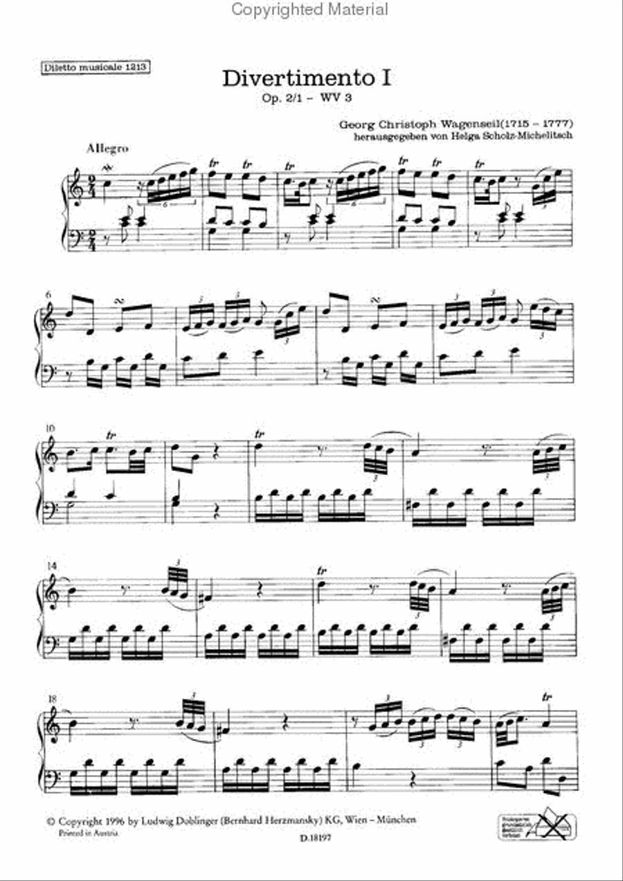 6 Divertimenti op. 2 Band 1 Piano scores gallery preview page 3