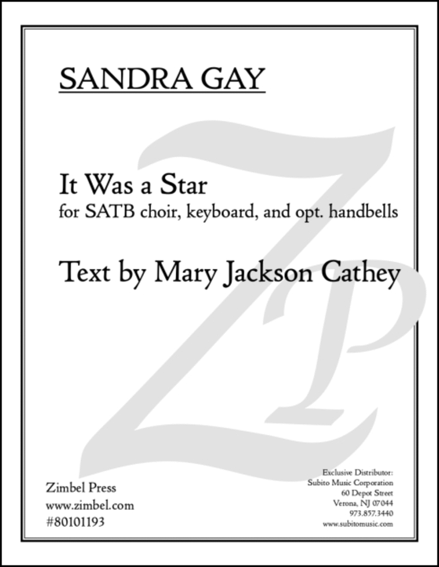 It Was a Star 4-Part scores gallery preview page 1