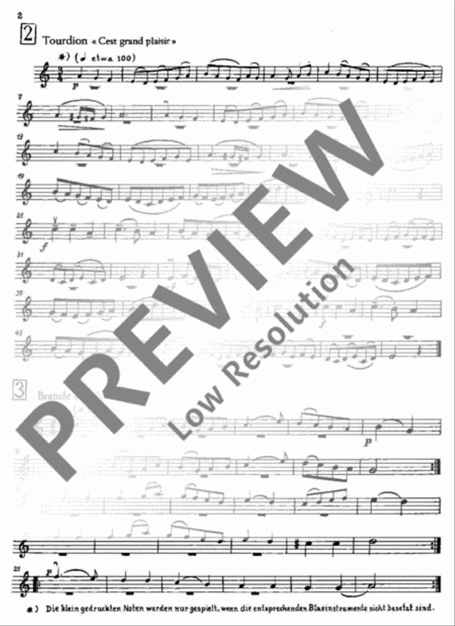 Suite französischer Tänze Violin scores gallery preview page 3