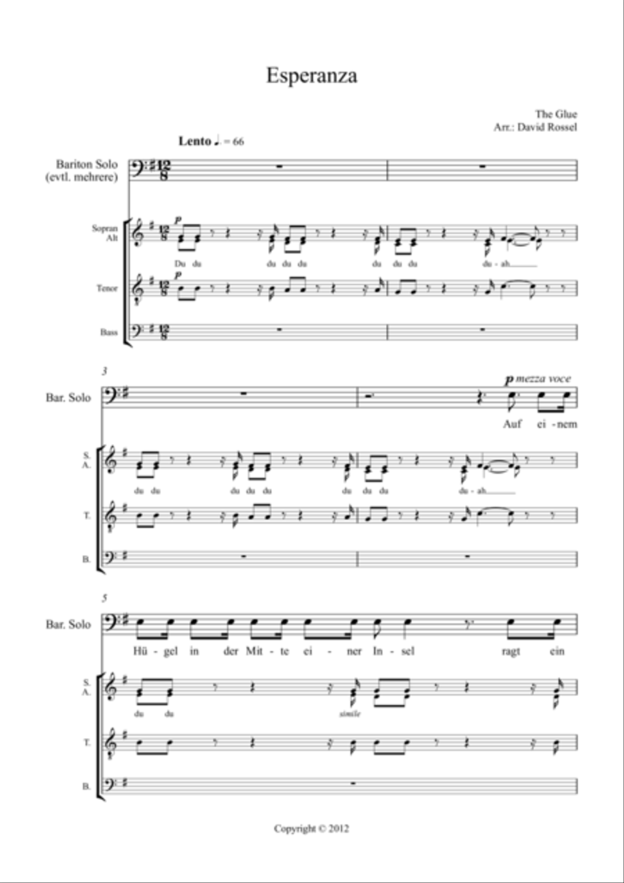 Esperanza Choir scores gallery preview page 1