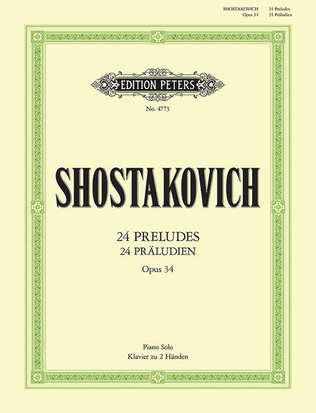 Book cover for 24 Preludes Op. 34 for Piano