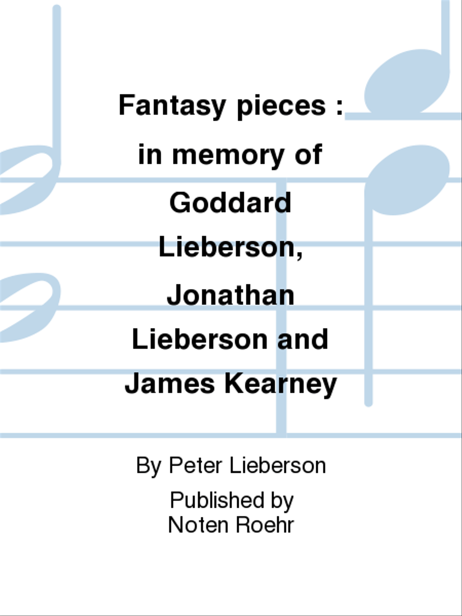 Fantasy pieces Piano Solo scores gallery preview page 1