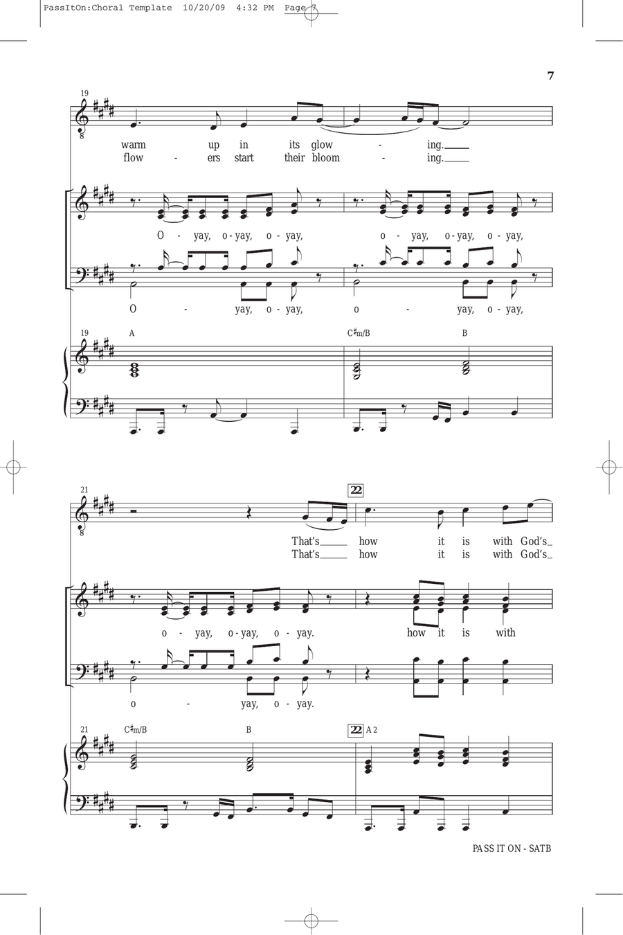 Pass It On 4-Part scores gallery preview page 5