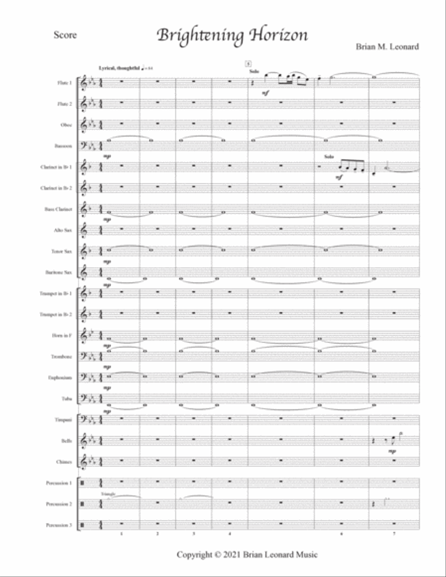 Brightening Horizon Concert Band scores gallery preview page 3