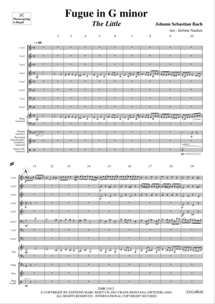 Fugue in G minor Concert Band scores gallery preview page 3